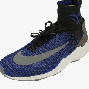 Nike Zoom Spiridon Flyknit Mens Sneakers Athletic Shoes sz 13 NWOT Blue Gray Blk